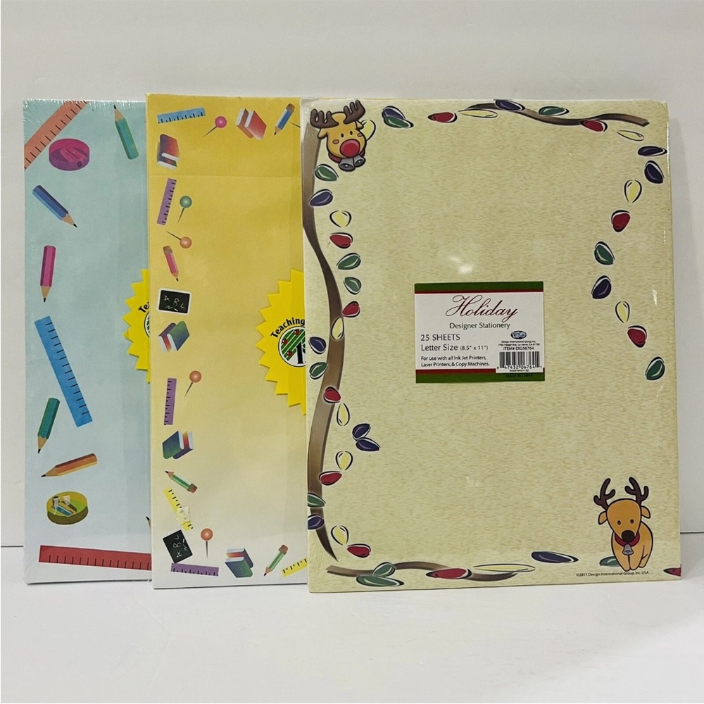 Lot Of  3 Packs of Teaching Tree Computer Paper 109 Piezes Total